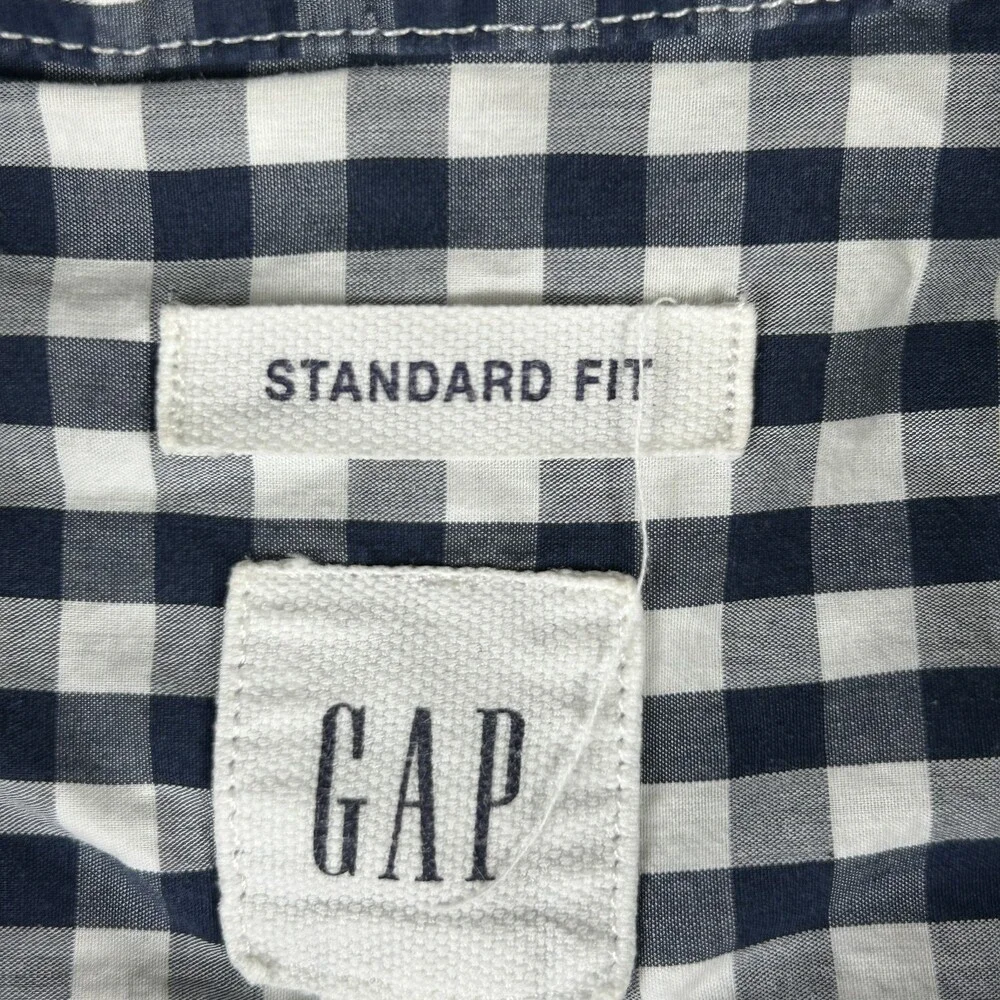 Gap Shirt Mens Large Plaid Gingham Button Down Lot of 2 Flannel Casual